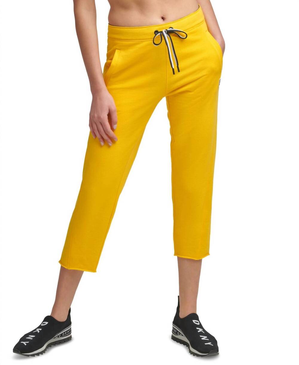 NEW DKNY dkny womens activewear drawstring-waist sweatpants in sunglow